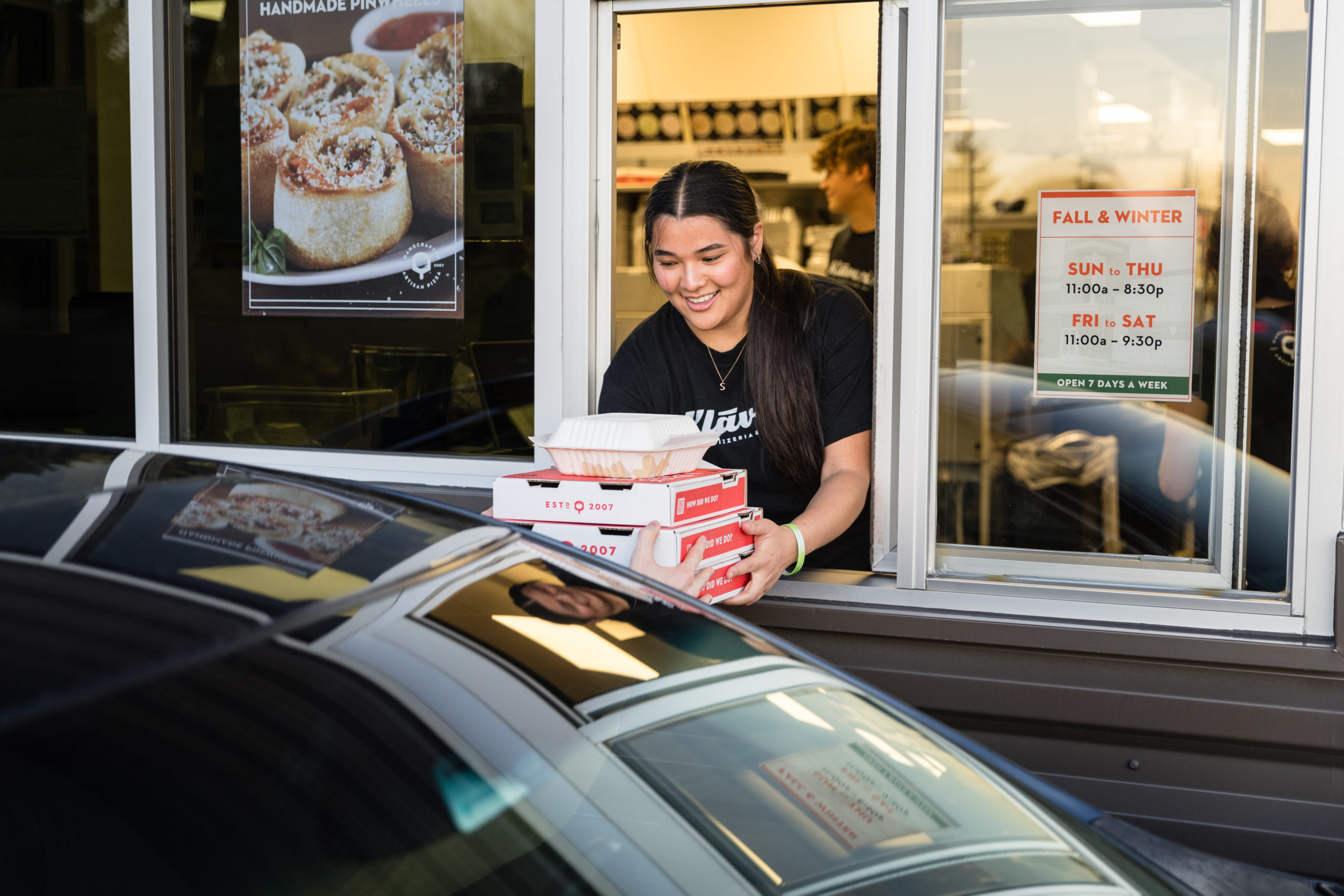 Klavons Pizza Takeout Drive Through Window